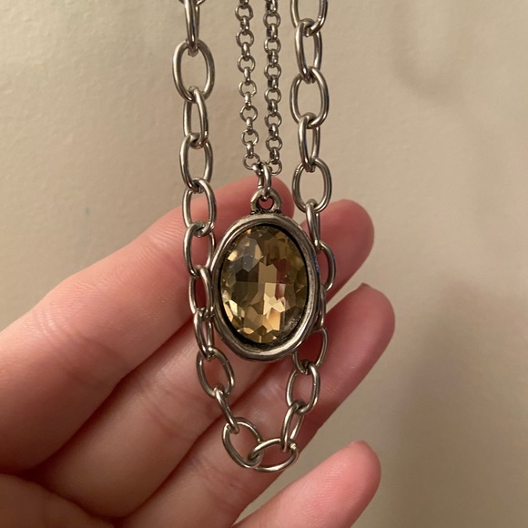 Multi strand necklace in silver tone and rhodium coating NWOT - Picture 2 of 6